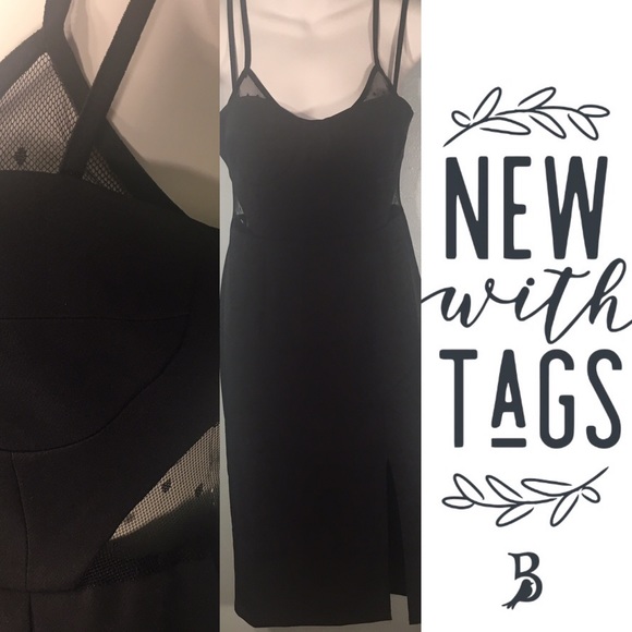 Sexy Fishnet Little Black Dress Charlotte Russe - Picture 1 of 8